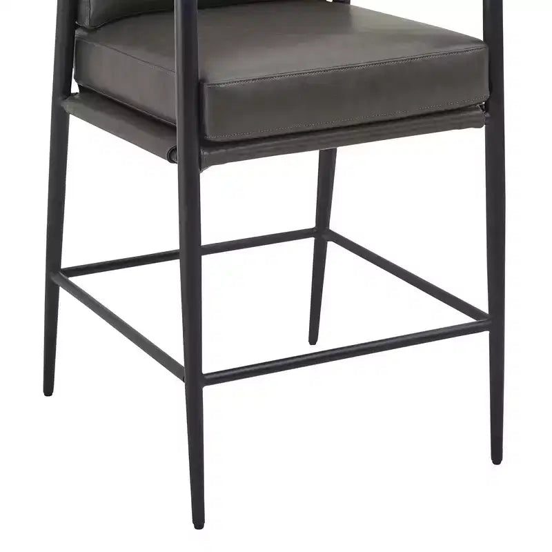 Spruce&Spring Modern Counter Stools with Arm & Metal Frame Set of 2