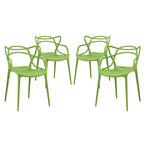 Entangled Plastic 4-piece Chair Set