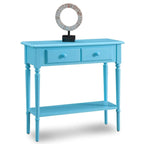 Leick Home Coastal One Drawer Narrow Hall Console Sofa Table