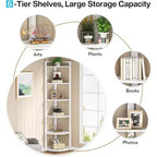 Tribesigns 6-Tier Corner Bookshelf, 70.86 Tall Book Shelving Unit Storage Rack