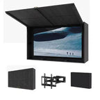 55 in Outdoor TV Enclosure, Solid Wood Weatherproof TV Cover with 4D Adjustable Mount & Fold-Up Door (Fits 44-55 in TVs)