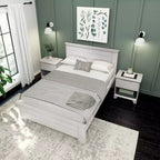 Plank+Beam Farmhouse Full Size Bed Frame with Headboard, Solid Wood Platform Bed