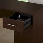 Bush Furniture Somerset 60W L Shaped Desk with Storage Hutch