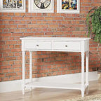 Entryway Table with Storage Drawers Console Table with Shelf