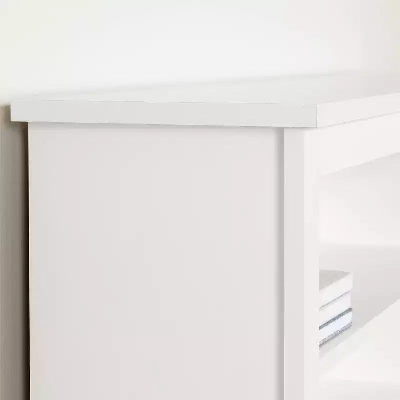 Twin Vito Kids Bookcase Headboard Pure White - South Shore: Modern Twin Headboard with Shelves, Particle Board