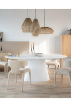 White Oval Dining Table