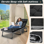 DoCred Upgraded Thicked Folding Camping Cot with Thicked Mattress