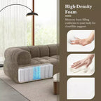 Christopher Knight Home Keri 122 Modern L-Shaped High-Density Foam Sectional Sofa with Low Backrest