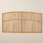 Malvina Modern Bohemian Natural Rattan Wall-mountable Headboard-Queen