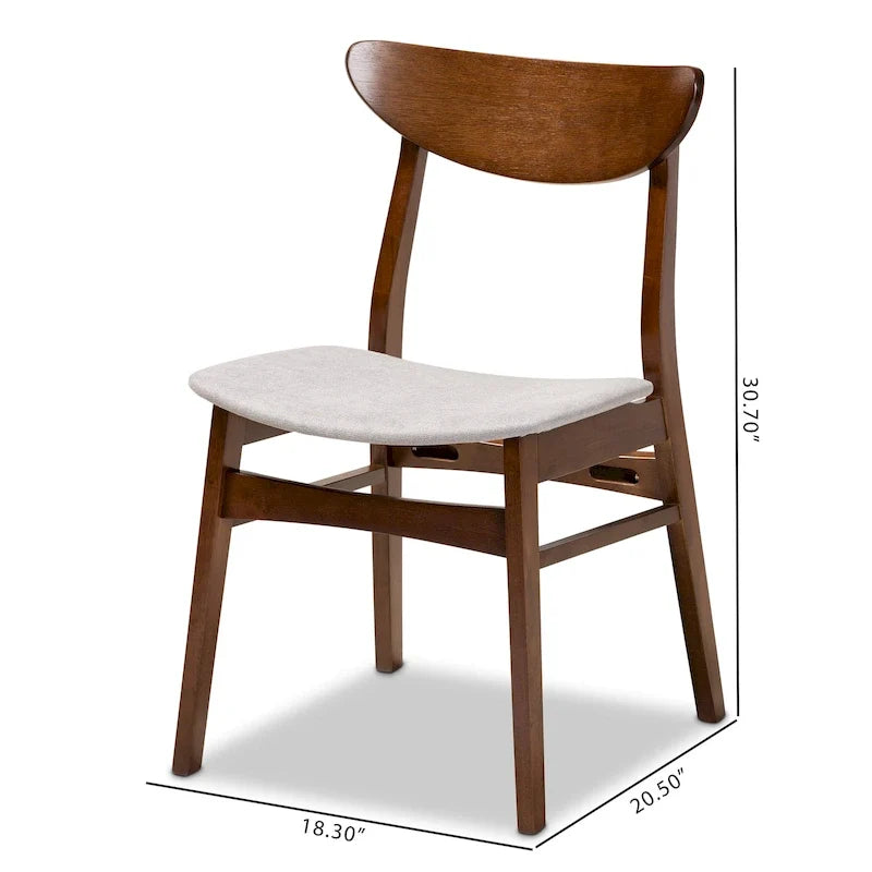 Parlin Mid-Century Modern Transitional 4-Piece Dining Chair Set
