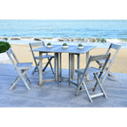 SAFAVIEH Outdoor Brandy 5-Piece Outdoor Dining Table Set - 43Wx35Dx29H