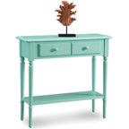 Leick Home Coastal One Drawer Narrow Hall Console Sofa Table