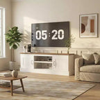 Modern TV Stand for 65-Inch TVs, Rustic Wood Entertainment Center with Spacious Storage Cabinets, Media Console Table for Living Room & Office