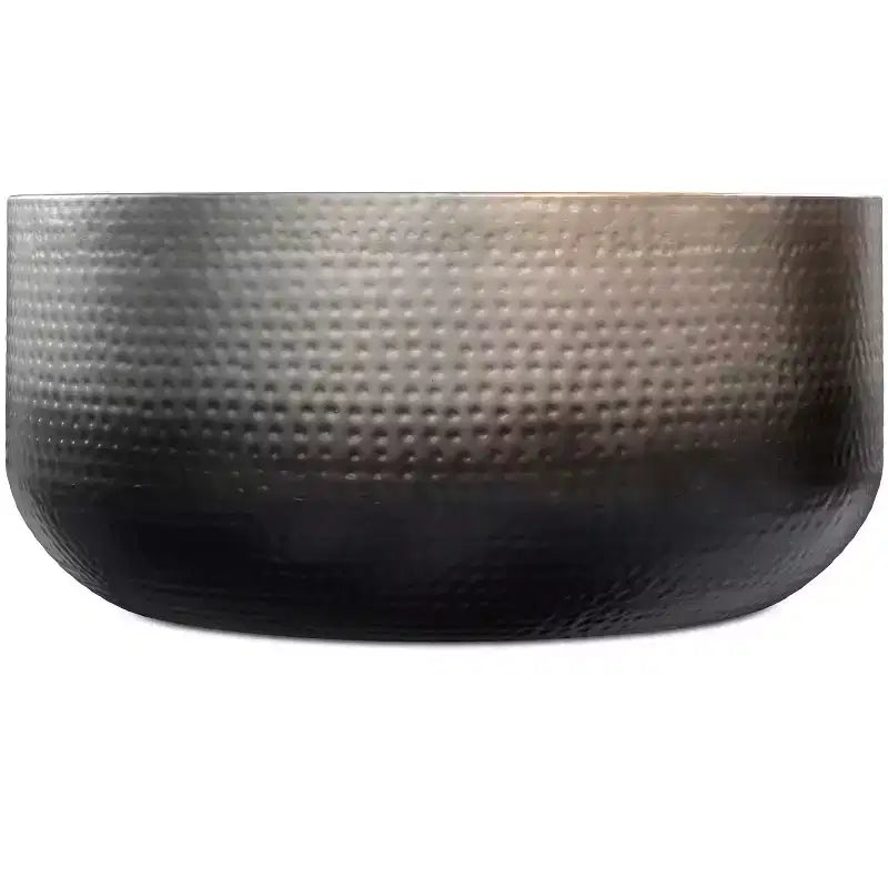 Kacy 36 inch Wide Contemporary Metal Coffee Table in Silver Ombre, Assembled