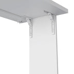 Foldable Table Tacoma, Seven Interior Shelves, White Finish,High quality and durable