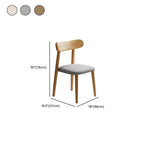 Modern Armless Leather Dining Chair with Low Back