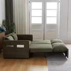 64.5 3-in-1 Convertible Corduroy Sleeper Sofa Bed with Pullout Bed