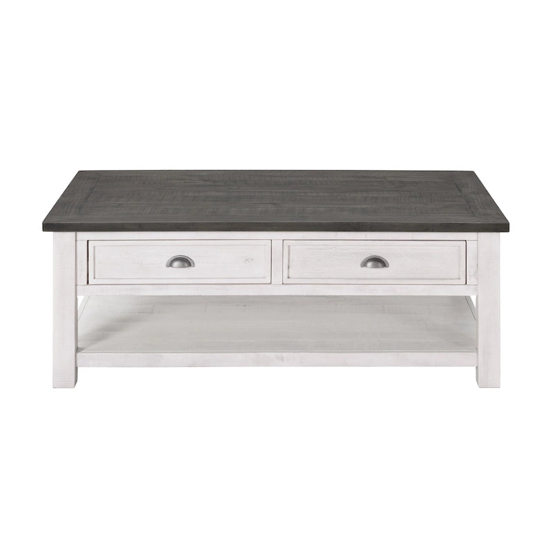 The Gray Barn Downington Solid Wood 2-Drawer Coffee Table