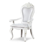 Furniture of America Eugene Traditional Solid Wood Dining Arm Chairs with Nailhead Trim and Cabriole Legs (Set of 2)