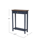Marnie Two-tone 1-drawer Solid Wood Console Accent Table with Shelf by East at Main