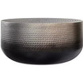 Kacy 36 inch Wide Contemporary Metal Coffee Table in Silver Ombre, Assembled