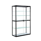 Contemporary Rectangular Black Glass Curio Cabinet