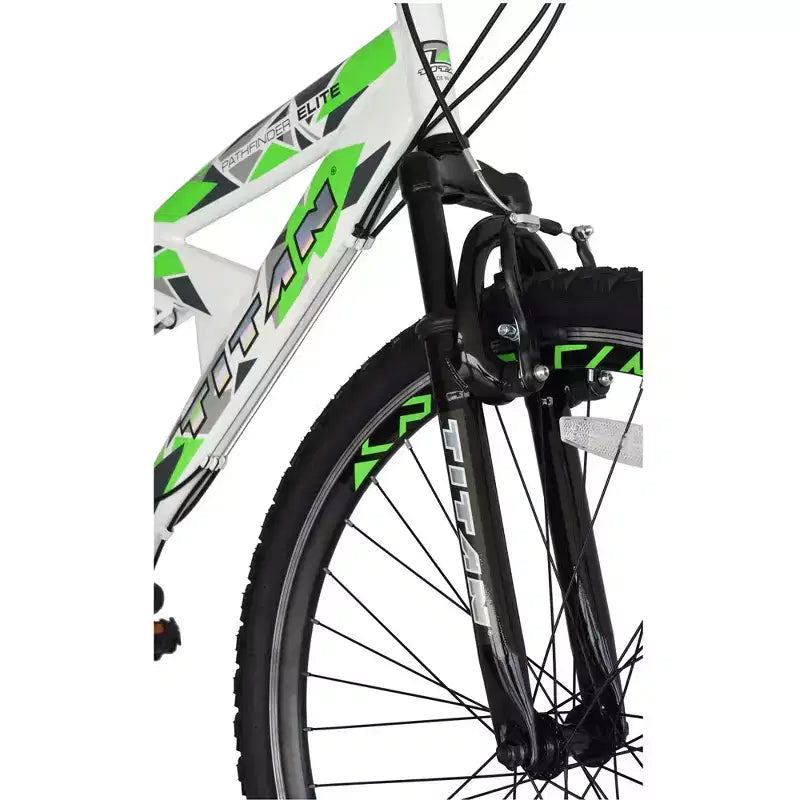 Titan Pathfinder Mens 21-Speed All Terrain Mountain Bike with Dual Suspension