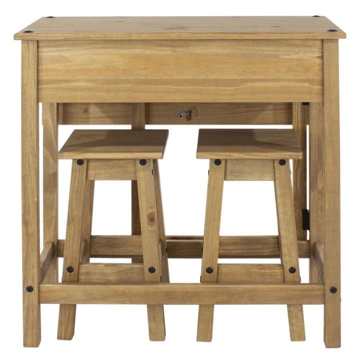 Solid Pine Drop Leaf Table 3-piece Dining Set