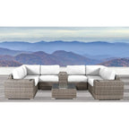 LSI Antibes Grey Wicker/Aluminium 12-piece Conversation Set