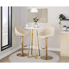 LumiSource Set of 2 Fabrico Adjustable Barstools PU