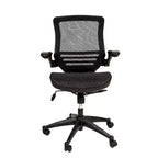 Flash Furniture Mid-Back Transparent Mesh Executive Swivel Office Chair with Flip-Up Arms