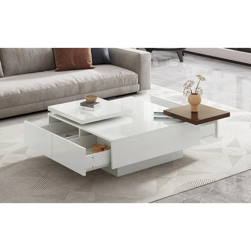 Modern Square Wood Coffee Table