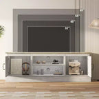 Modern TV Stand for 65-Inch TVs, Rustic Wood Entertainment Center with Spacious Storage Cabinets, Media Console Table for Living Room & Office