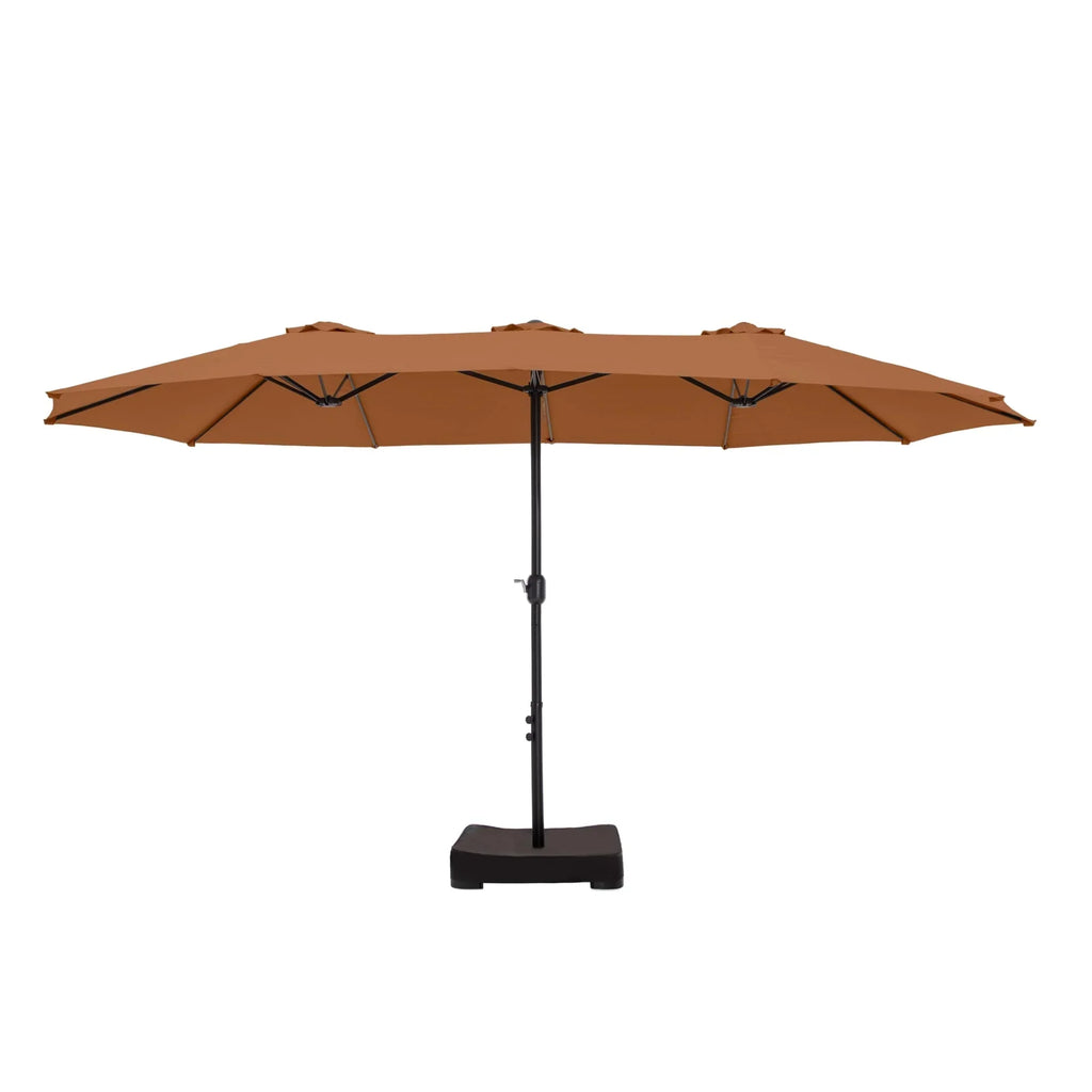 MAISON ARTS 15ft Double-Sided Patio Extra Large Twin Umbrella with Base Included