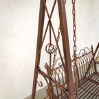 Iron Swing Bench Tserovani in Bronze - 57.5x35x91