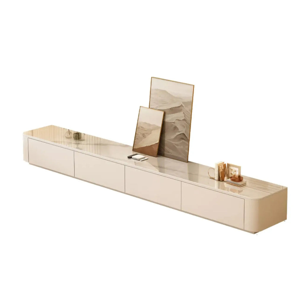 Modern Wooden TV Stand with Drawers and Cable Management