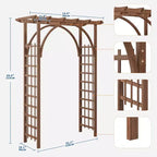 Traliccio Ad Arco Da Giardino In Legno Robusto 85 - Pergola Esterna Per Piante Rampicanti, Matrimoni/Patio/Prato/Cortile, Facile Montaggio