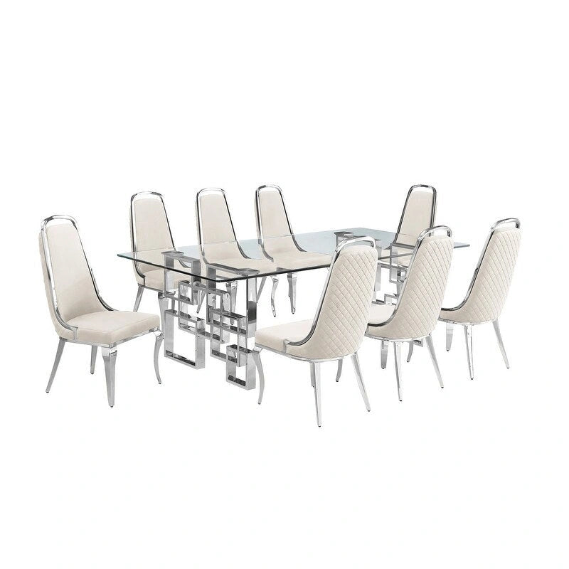 Best Quality Furniture Big Glass Table Dining Sets