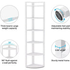 Tribesigns 6-Tier Corner Bookshelf, 70.86 Tall Book Shelving Unit Storage Rack