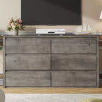 Wide Modern 7-Drawer Dresser for Bedroom, Large Wooden Chest of Drawers with Storage Organizer for Living Room, Hallway & Entryway