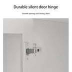 Wardrobe Clo Armoire wi/Mirror & Scalable Hanging Rod Space Saving