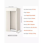 VEVOR Fitting Room, Dressing Room with Thick Polyester Curtains, Privacy Space with Shading Curtain and a Hook, 39 x 39 x 78 in, Gray