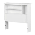 Twin Vito Kids Bookcase Headboard Pure White - South Shore: Modern Twin Headboard with Shelves, Particle Board