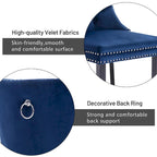 Dining Chairs Set of 6, Luxury Upholstered Velvet Kitchen Chairs Side Chair with Padded Seat Back and Solid Wood Legs - N/A