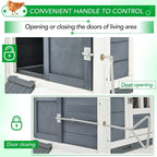 AECOJOY 144 Large Chicken Coop w/ Run Wooden Hutch Poultry Cage House