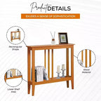 Narrow Console Table with Shelves for Entryway, Hallway or Living Room