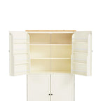 40.2x20x71.3 High Freestanding Kitchen Pantry Large Cupboard Storage Cabinet with 2 Drawers 2 Adjustable Shelves 8 Door Shelves