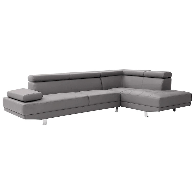 Riveredge 109 in. W 2-piece Faux Leather L Shape Sectional Sofa - 76L x 109W x 28H