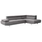 Riveredge 109 in. W 2-piece Faux Leather L Shape Sectional Sofa - 76L x 109W x 28H