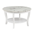 Convenience Concepts American Heritage Round Coffee Table with Shelf